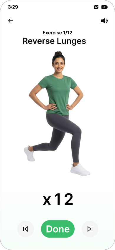 Reverse Lunges exercise